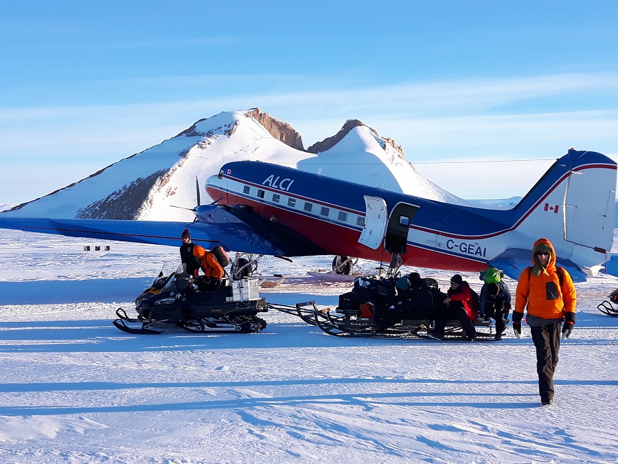 Landing in Antarctica
